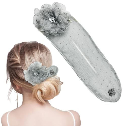 PALAY Hair Buns for Women and Girls Magic Bun Maker Hair Flawless French Hair Bun Accessories Elegant Floral Pearl Hair Bun Clips Headpiece Hair Accessories for Women Birthday Gift - White PALAY Hair Buns for Women and Girls Magic Bun Maker Hair Flawless French Hair Bun Accessories Elegant Floral Pearl Hair Bun Clips Headpiece Hair Accessories for Women Birthday Gift - White
